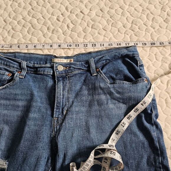 Levis Boyfriend Jeans 33 distressed ripped frayed denim - Picture 6 of 6